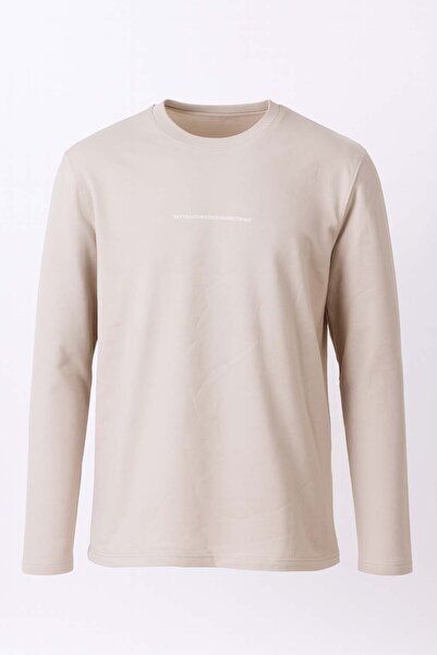 trender Ανδρικό φούτερ O Neck Injection Printed Stone 5725