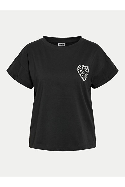 Noisy May Γυναικείο T-Shirt μαύρο NOISY MAY-27032954 OBSIDIAN CLOUD DANCER