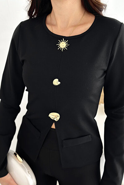 Noa Noa Γυναικεία μπλούζα με λεπτομέρεια με κουμπιά και τσέπες – Χαρακτηριστικό & Μοντέρνο Στυλ