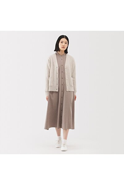 Muji Washable Mid-Gauge V Neck Cardigan
