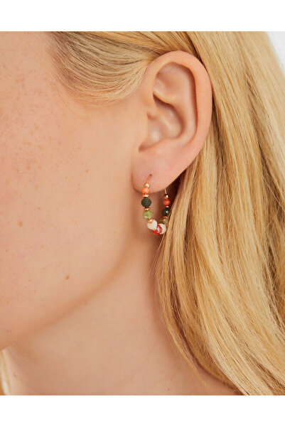 Accessorize Boncuklu Halka Küpe Set X 3