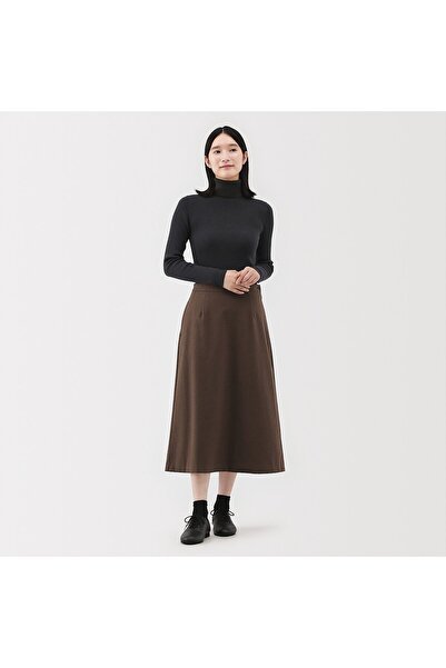 Muji Stretch Brushed Flare Skirt