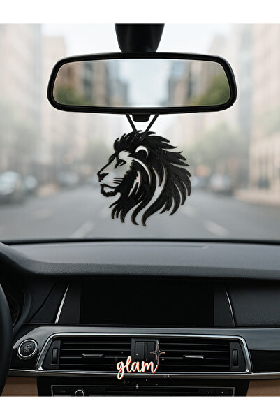 GLAM DEKORASYON Araba Dikiz Aynası Süsü, Aslan Galatasaray Araç Dekor, PLA Ma...