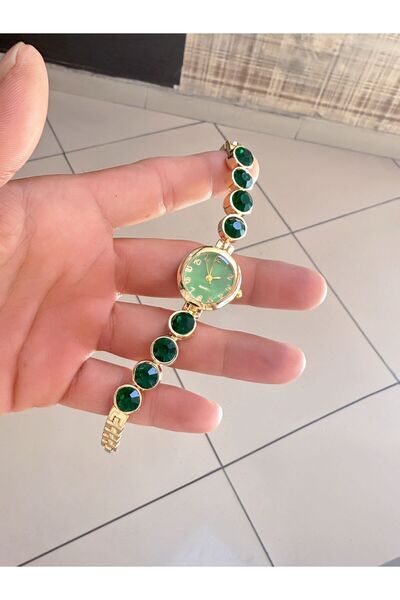 LOOQ Vintage Bead Model Zircon Stone Women's Wristwatch