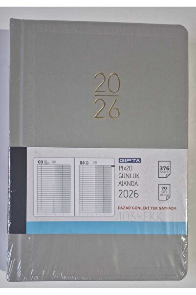 Gıpta 2026 Ajanda 14x20 Ticari Ajanda 103-Ekk