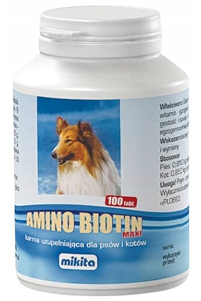 Other MIKITA AMINO BIOTIN MAXI pentru blană, pentru CÂINI și PISICI, 100 de comprimate