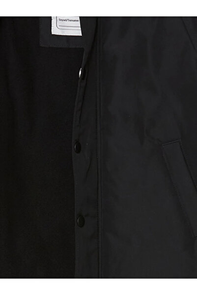 LC Waikiki Lcw Kids Black Shirt Collar Boys' Coat