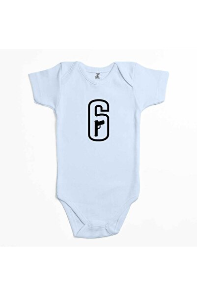 CrowsGate Rainbow Six Emblem Blue Color Baby Bodysuit