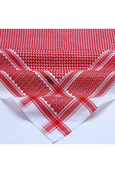 Gerenic شماغ ملكي خاص من القطن الطبيعي 100% - احمر - اختر المقاس