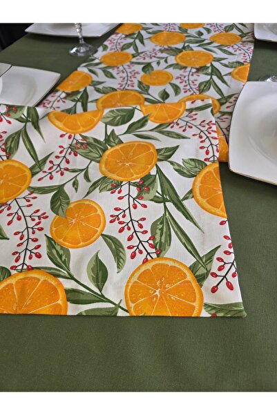 Angels' Collection Runner with Orange Pattern