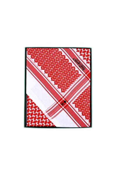 Gerenic شماغ ملكي خاص من القطن الطبيعي 100% - احمر - اختر المقاس