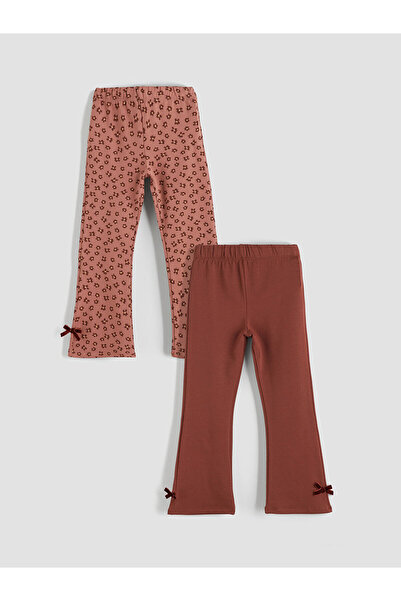 LC Waikiki LCW Kids Baskılı Kız Çocuk Tayt 2'li (W5)