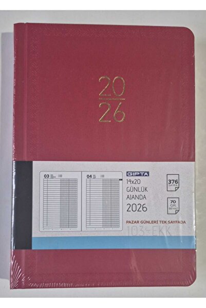 Gıpta 2026 Ajanda 14x20 Ticari Ajanda 103-Ekk