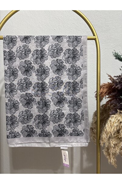 Ebruli Çiçek Desen Soft Şal