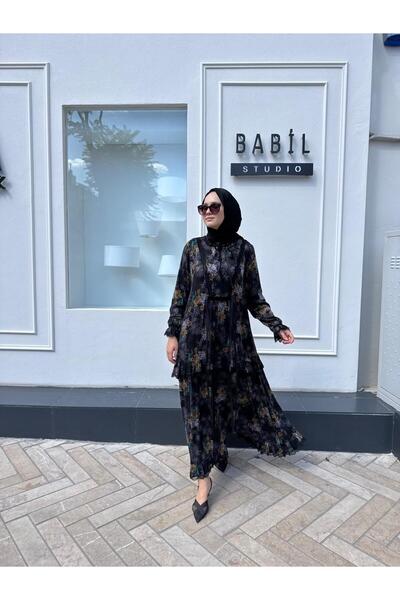 MissWhence 38805 Patterned Silk Women's Dress Printed Jacquard