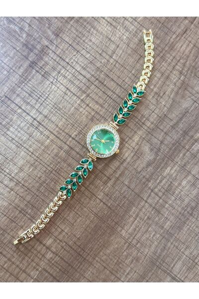 LOOQ Vintage Stone Patterned Women's Wristwatch