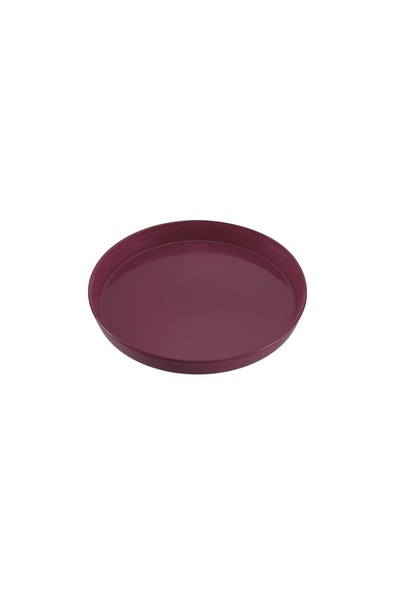 Porland Funky 4-Piece Glass Plate Claret Red 21cm