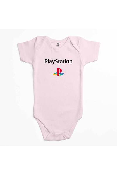 CrowsGate شعار بلايستيشن، اللون النصي: اللون الوردي، بدلة للأطفال