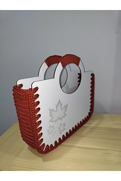 AYDEMİR EL SANATLARI EL ÖRMESİ AHŞAP DETAYLI ÖZEL TASARIM ÇANTA