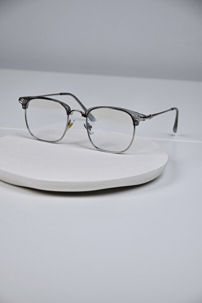 LOOKUP NEW Square Rectangular 55 Ekartman Metal Transparent Women Men Unisex Blue Light Protection Screen Glasses Eyewear