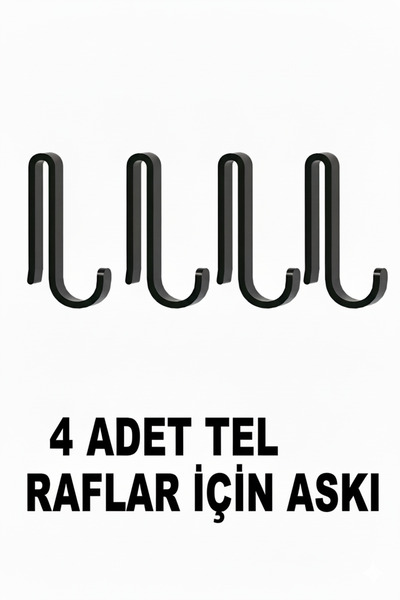 MayCap Raf Askısı Siyah Plastik Dolap Düzenleyici Çengel Kanca Organizeri