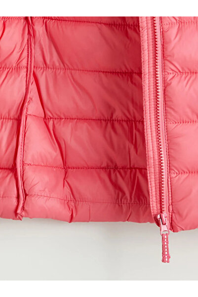 LC Waikiki Lcw eco pink hooded girl's puffer jacket
