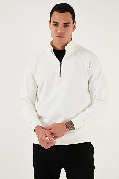 Buratti Ανδρικό φούτερ από βαμβακερό χαλαρό κοστούμι με μισό φερμουάρ και όρθιο γιακά SWEAT 5901232