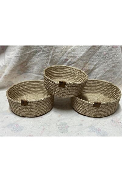 Metasupla مجموعة سلال من القش مكونة من 3 قطع منسوجة يدويًا - للحمام، والمطبخ،...