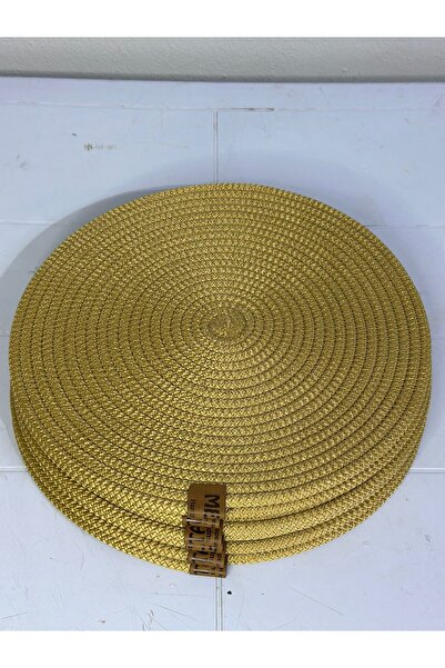 Metasupla Amerikan Servis Runner 6 Lı Sunum Supla m&ro GRİ Takımı Örgü Tabak ...