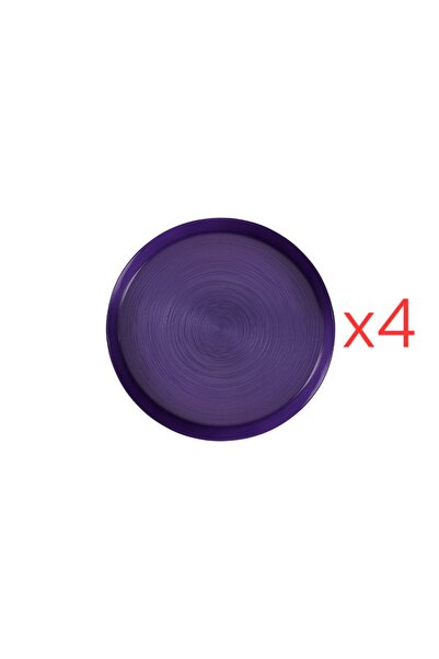 Porland Funky 4'lü Cam Tabak Mor 21cm