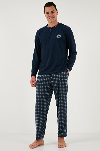 Buratti Σετ πιτζάμες με μακρυμάνικο καρό μαλακό υφή κανονική εφαρμογή ΣΕΤ ΠΙΤΖΑΜΕΣ ΑΝΔΡΙΚΟ 609611030