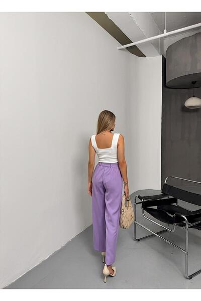 QARA Beli Lastikli Kuşakli Bol Paça Pantolon