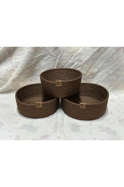 Metasupla مجموعة سلال من القش مكونة من 3 قطع منسوجة يدويًا - للحمام، والمطبخ،...