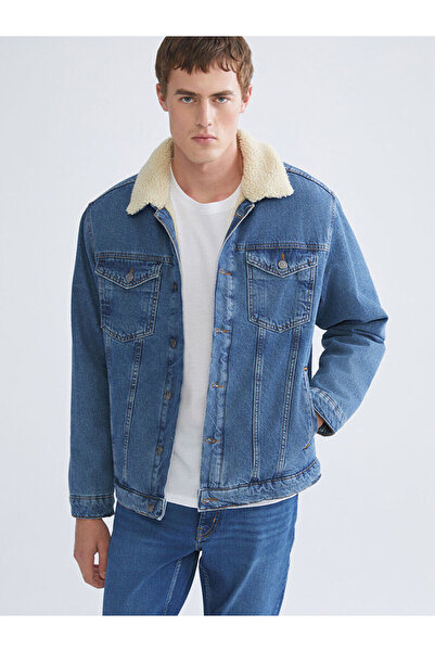 LC Waikiki سترة جينز للرجال من إنديجو ستاندرد كول