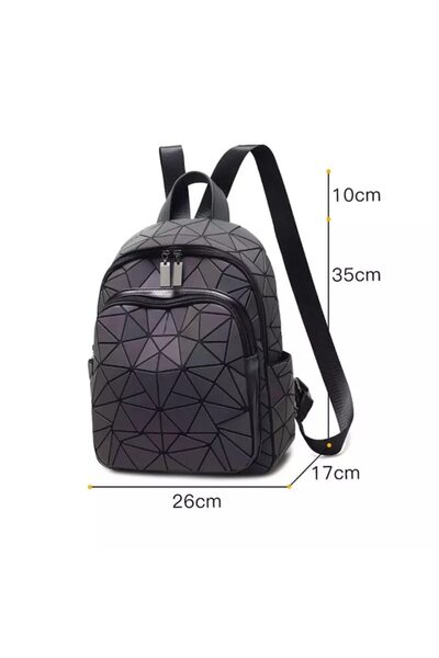 OX Women's Backpack Lady Miss-maxi Geometric, Phosphorescent, 35 cm C12