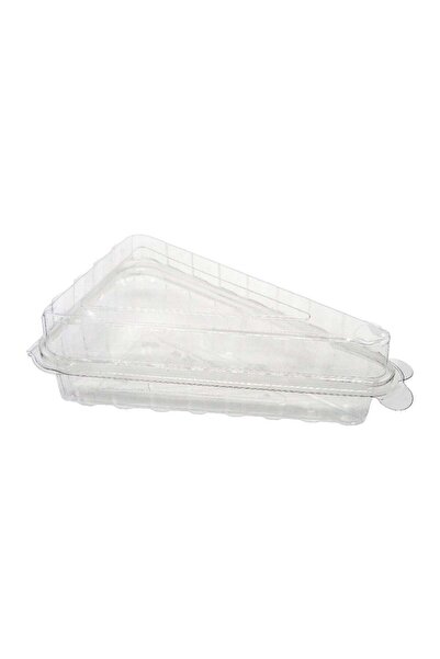 Genel Markalar Plastik Üçgen Pasta Kutusu 8,8x15x5,3 Cm 100 ADET
