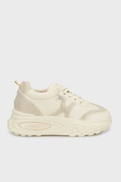 Guja Pantofi cu talpă înaltă din piele cu piatră PANTOFI 38925K3055