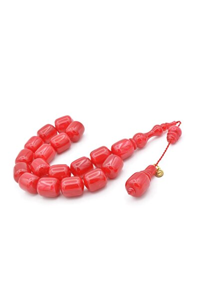 Murty99 Vefa Master Signed Capsule Cut Red Crimped Amber Efe Mascot Prayer Beads
