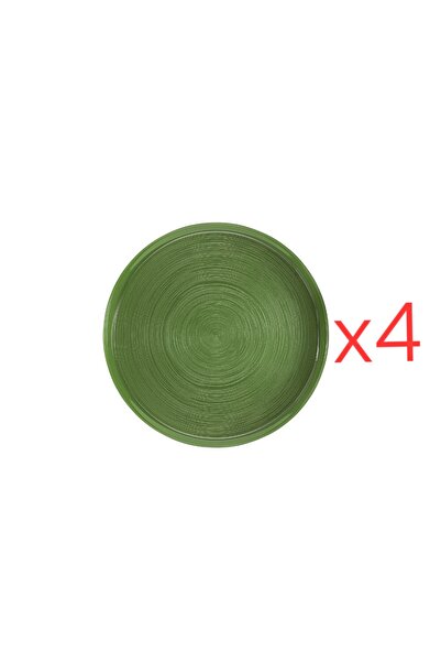 Porland Funky 4'lü Cam Tabak Yeşil 21cm