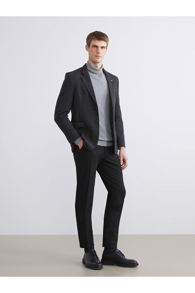 LC Waikiki Ανδρικό μπλέιζερ με στάνταρ καλούπι ανθρακί