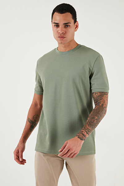 Buratti Stretch βαμβακερό μπλουζάκι με λεπτή εφαρμογή με λαιμόκοψη, ανδρικό μπλουζάκι 5902639