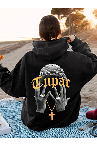 GALASHOP Tupac Kapşonlu hoodie 2iplik