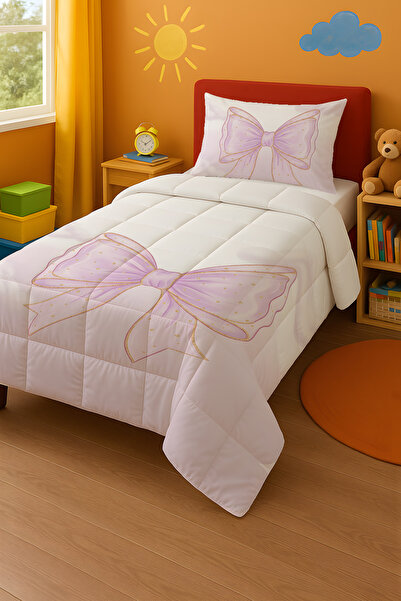 Viadela Pink Bow Design Children's Quilt