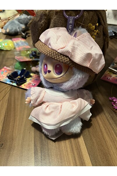 labubu sepeti Mor elbiseli Labubu Energy