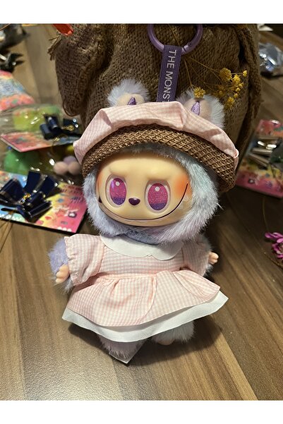 labubu sepeti Mor elbiseli Labubu Energy