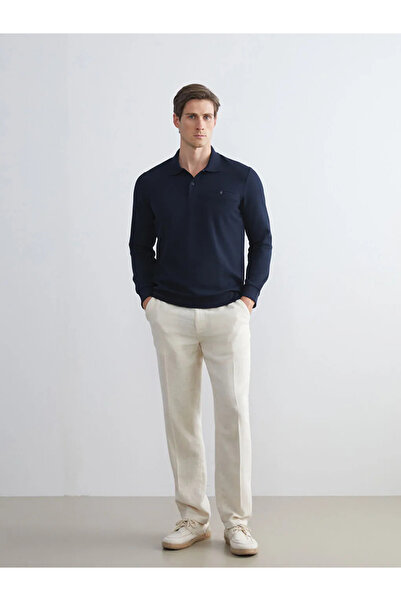 LC Waikiki Чоловічий світшот з коміром поло з довгим рукавом