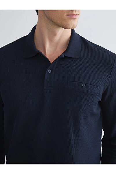 LC Waikiki Чоловічий світшот з коміром поло з довгим рукавом