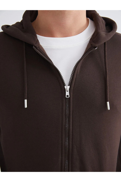 LC Waikiki Hanorac cu glugă cu mânecă lungă pentru bărbați, cu fermoar