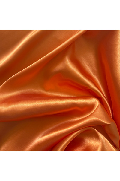 Orange Satin Fabric 150 cm Width (Imported Satin) Evening Dress, Dress, Wedding Dress, Pouch, Decor, Home Textile