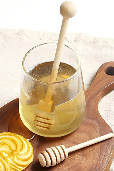 Buççin Wooden Honey Spoon Jam Molasses Spoon 1 Piece Practical Honey Spoon 1 Piece Spoon Set for 1 Person Wooden Coffee